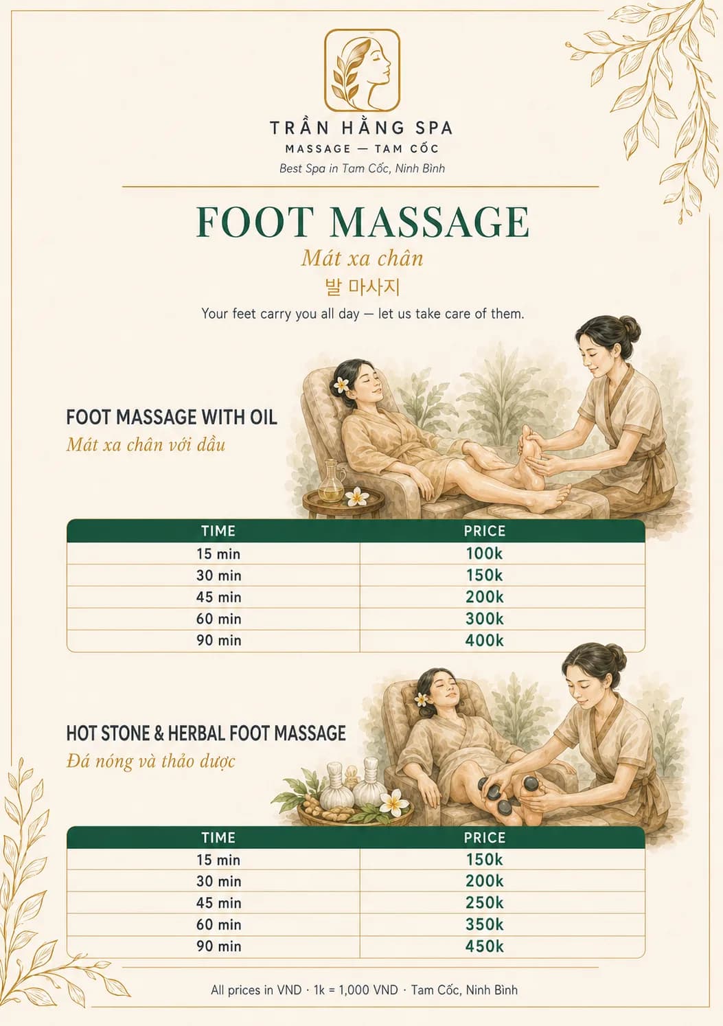 Tran Hang Spa menu — page 4