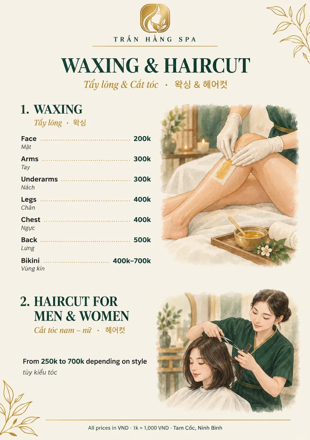 Tran Hang Spa menu — page 7