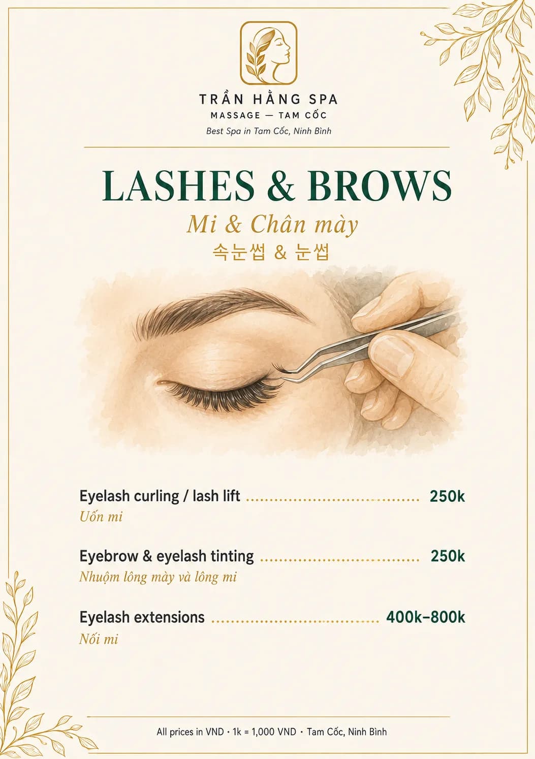 Tran Hang Spa menu — page 8
